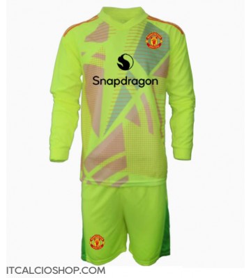 Manchester United Portiere Seconda Maglia Bambino 2024-25 Manica Lunga (+ Pantaloni corti)
